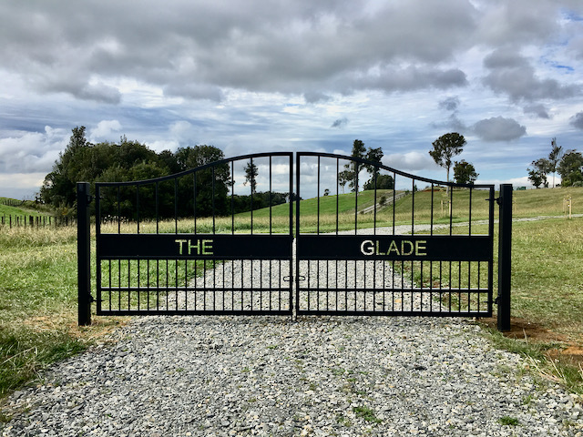 elegant gate black metal customised with your house name