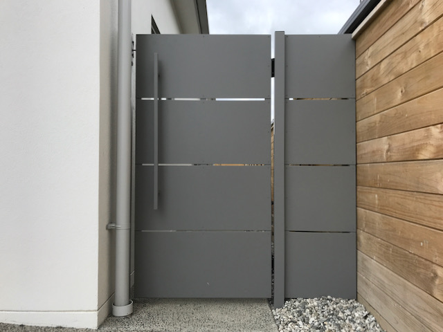 grey horizontal panel gate in grey for house home people