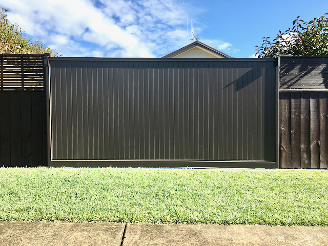 tongue groove panel gate black